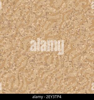 Motif sans couture beige vagues du sable sur une lumière arrière-plan marron Illustration de Vecteur