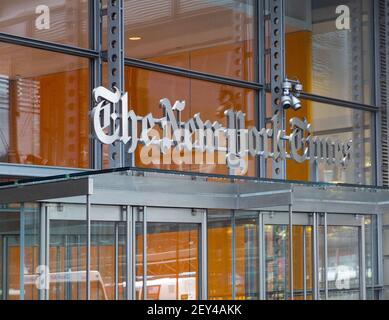 Les bureaux du New York Times à Manhattan New York Banque D'Images