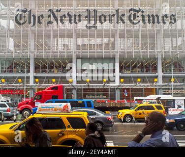 Les bureaux du New York Times à Manhattan New York Banque D'Images