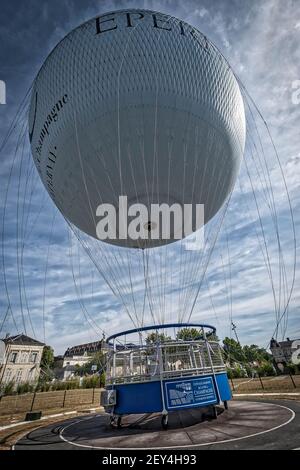 Epernay, France, Champagne, montgolfière Banque D'Images
