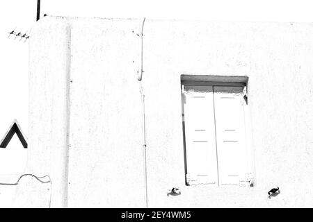 Dans l'île de grèce antorini europe vieille maison et couleur blanche Banque D'Images