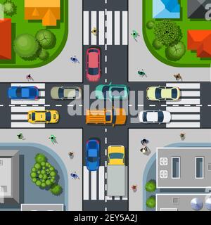 Vue du haut de la ville. Illustration de Vecteur