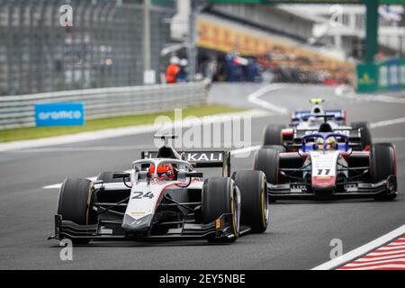 24 Mazepin Nikita (rus), Grand Prix Hitech, Dallara F2 2018, action lors de la 3ème manche du Championnat de Formule 2 2020 de la FIA du 17 au 19 juillet 2020 sur la Hungaroring, à Budapest, Hongrie - photo Antonin Vincent / DPPI Banque D'Images