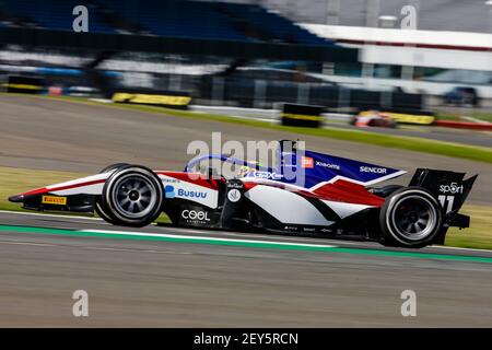 11 Delétraz Louis (LTS), Charouz Racing System, Dallara F2 2018, action lors de la 4ème manche du Championnat de Formule 2 2020 de la FIA du 31 juillet au 2 août 2020 sur le circuit Silverstone, à Silverstone, Royaume-Uni - photo Xavi Bonilla / DPPI Banque D'Images