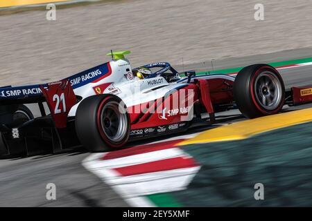 21 Shwartzman Robert (rus), Prema Racing, Dallara F2 2018, action lors de la 6ème manche du Championnat de Formule 2 2020 de la FIA du 14 au 16 août 2020 sur le circuit de Barcelone-Catalunya, à Montmelo, près de Barcelone, Espagne - photo Diederik van der Laan / Dutch photo Agency / DPPI Banque D'Images