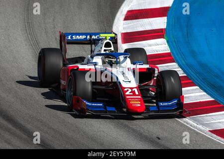 21 Shwartzman Robert (rus), Prema Racing, Dallara F2 2018, action lors de la 6ème manche du Championnat de Formule 2 2020 de la FIA du 14 au 16 août 2020 sur le circuit de Barcelone-Catalunya, à Montmelo, près de Barcelone, Espagne - photo Diederik van der Laan / Dutch photo Agency / DPPI Banque D'Images