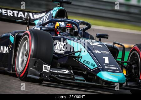 01 Vips Juri (est), Dams, Dallara F2 2018, action lors de la 7e manche du Championnat de Formule 2 2020 de la FIA du 28 au 30 août 2020 sur le circuit de Spa-Francorchamps, à Stavelot, près de Liège, Belgique - photo Diederik van der Laan / Dutch photo Agency / DPPI Banque D'Images