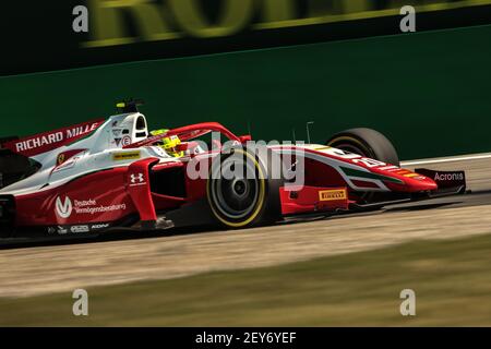 20 Schumacher Mick (ger), Prema Racing, Dallara F2 2018, action lors de la 8e manche du Championnat de Formule 2 2020 de la FIA du 4 au 6 septembre 2020 sur l'Autodromo Nazionale di Monza, à Monza, près de Milano, Italie - photo Diederik van der Laan / Dutch photo Agency / DPPI Banque D'Images