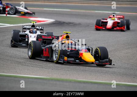 08 Daruvala Jehan (ind), Carlin, Dallara F2 2018, action lors de la 11e manche du Championnat de Formule 2 2020 de la FIA du 27 au 29 novembre 2020 sur le circuit international de Bahreïn, à Sakhir, Bahreïn - photo Florent Gooden / DPPI Banque D'Images