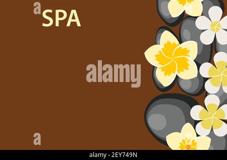 fond de spa avec pierres Illustration de Vecteur