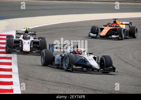 24 Mazepin Nikita (rus), Grand Prix Hitech, Dallara F2 2018, action lors de la 11e manche du Championnat de Formule 2 2020 de la FIA du 27 au 29 novembre 2020 sur le circuit international de Bahreïn, à Sakhir, Bahreïn - photo Florent Gooden / DPPI Banque D'Images