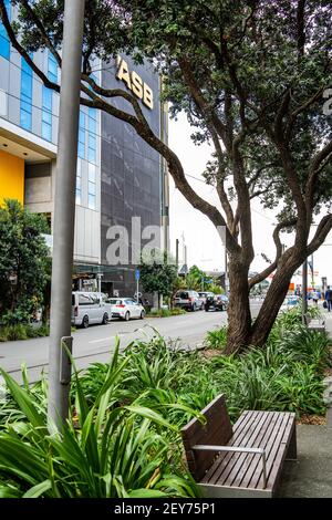 AUCKLAND, NOUVELLE-ZÉLANDE - 07 mars 2018 : photos de la ville d'Auckland en Nouvelle-Zélande pendant une journée ensoleillée d'été Banque D'Images