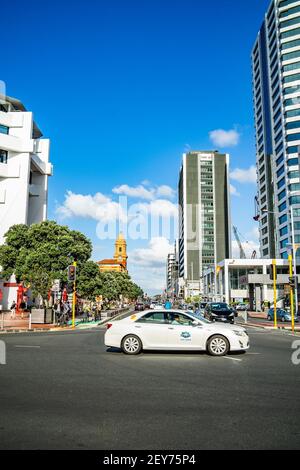 AUCKLAND, NOUVELLE-ZÉLANDE - 07 mars 2018 : photos de la ville d'Auckland en Nouvelle-Zélande pendant une journée ensoleillée d'été Banque D'Images