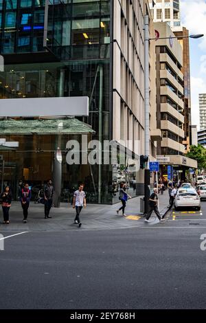 AUCKLAND, NOUVELLE-ZÉLANDE - 07 mars 2018 : photos de la ville d'Auckland en Nouvelle-Zélande pendant une journée ensoleillée d'été Banque D'Images