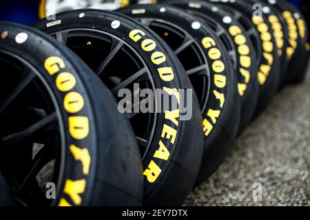 Good Year tire, pneu, lors de la course de Hongrie WTCR 2020 de la FIA, 4e manche de la coupe mondiale de voiture de tourisme 2020 de la FIA, sur la Hungaroring, du 16 au 18 octobre 2020 à Mogyoród, près de Budapest, Hongrie - photo Xavi Bonilla / DPPI Banque D'Images