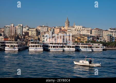 La Corne d'Or d'Istanbul, Turquie Banque D'Images