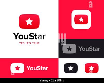 Illustration vectorielle de concept de logo d'icône d'application YouStar Illustration de Vecteur