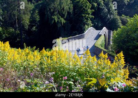 Vue sud-ouest sur le Brig o' Doon, Ayrshire, Écosse Banque D'Images