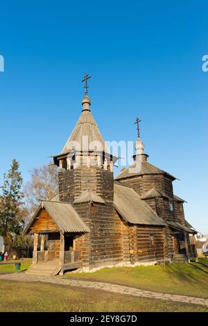 Suzdal, Russie - 06 novembre 2015. L'architecture en bois Musée touristique golden ring Banque D'Images