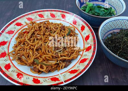 Mie Goreng Buntut, Oxtail Fried Noodle, Imperial Food, Jakarta, Indonésie Banque D'Images