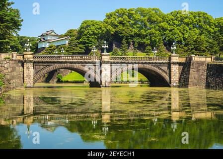 Seimon Ishibashi pont de Palais Impérial de Tokyo Banque D'Images