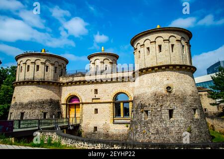 Luxembourg ville, Luxembourg - 15 juillet 2019 : fort Thungen également connu sous le nom de forteresse des trois Acorns dans la ville de Luxembourg, par une belle journée d'été Banque D'Images