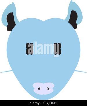 Icône représentant une tête de souris de dessin animé. Clip art vectoriel animal Illustration de Vecteur