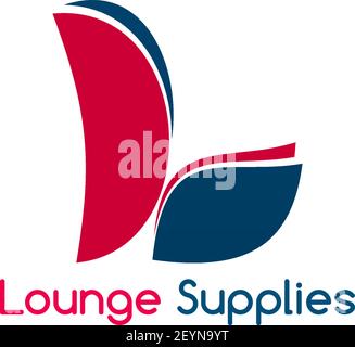 Lounge fournit une icône vectorielle isolée sur fond blanc. Salon de salon de narguilé ou chaise objets de jardin pour le café ou le restaurant. Concept de l'été Illustration de Vecteur