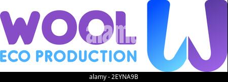 Icône de vecteur de production écologique de laine isolée sur fond blanc. Design vectoriel créatif pour la fabrication de vêtements en coton et en laine. Des marques d'étiquettes colorées Illustration de Vecteur