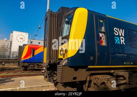 Trains South West et South Wetern Banque D'Images