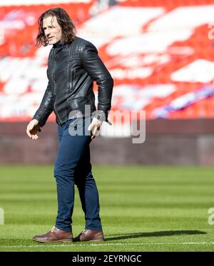 6 mars 2021 ; Stade Bet365, Stoke, Staffordshire, Angleterre ; Championnat de football de la Ligue anglaise de football, Stoke City versus Wycombe Wanderers; gestionnaire de Wycombe Wanderers Gareth Ainsworth Banque D'Images