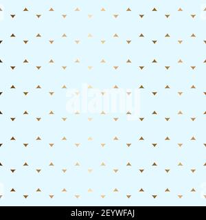 Motif géométrique vectoriel abstrait sans couture avec triangles. Décor pastel bleu et doré Illustration de Vecteur