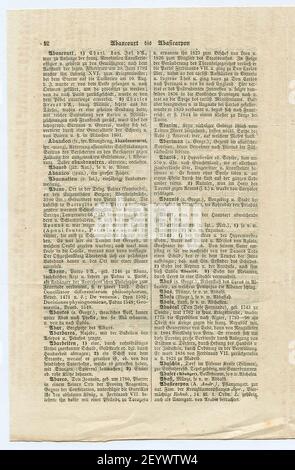 L'Universal-Lexikon der Vergangenheit und Gegenwart de Pierer. Vierte Auflage. Prospectus. Page 4. Beispielseite 12. Banque D'Images