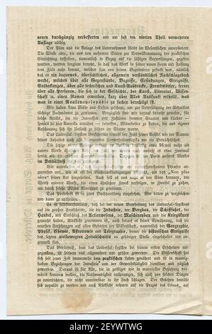 L'Universal-Lexikon der Vergangenheit und Gegenwart de Pierer. Vierte Auflage. Prospectus. Page 2. Banque D'Images