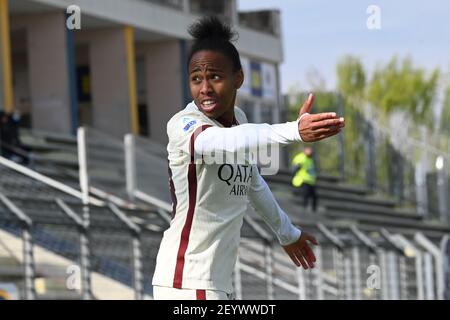 Stade Sinergy, Vérone, Italie, 06 mars 2021, Lindsay Thomas (Roma) pendant Hellas Verona femmes vs AS Roma, football italien Serie A Women Match - photo Alessio Tarpini / LM Banque D'Images