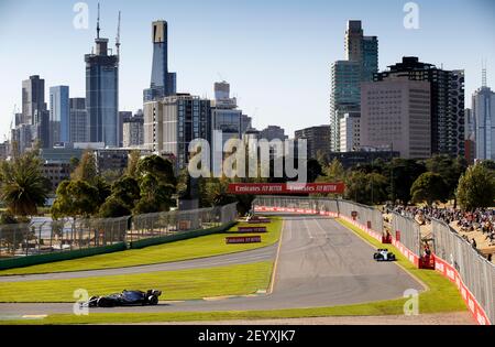 77 BOTTAS Valtteri (fin), Mercedes AMG F1 GP W10 Hybrid EQ Power+, action pendant le championnat de Formule 1 2019 à Melbourne, Australie Grand Prix, du 14 au 17 mars - photo DPPI Banque D'Images