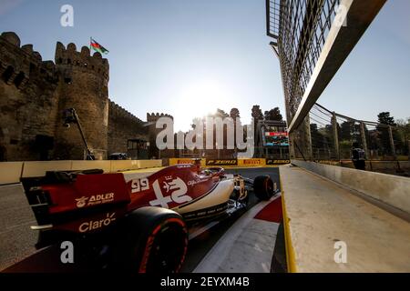 99 GIOVINAZZI Antonio (ita), Alfa Romeo Racing C38, action99 GIOVINAZZI Antonio (ita), Alfa Romeo Racing C38, action pendant le Championnat du monde de Formule 1 2019, Grand Prix d'Azerbaïdjan du 25 au 28 avril à Bakou - photo DPPI Banque D'Images