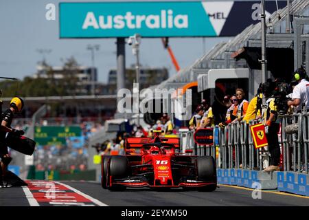 16 LECLERC Charles (mco), Scuderia Ferrari SF90, action pendant le championnat de Formule 1 2019 à Melbourne, Australie Grand Prix, du 14 au 17 mars - photo DPPI Banque D'Images