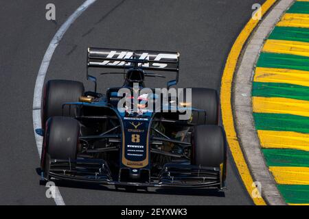 08 GROSJEAN Romain (FRA), Haas F1 Team VF-19 Ferrari, action pendant le championnat 2019 de Formule 1 à Melbourne, Australie Grand Prix, du 14 au 17 mars - photo DPPI Banque D'Images