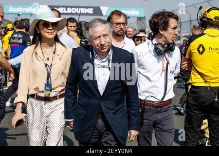 TODT Jean (FRA), Président de la FIA, et son épouse YEOH pendant le championnat de Formule 1 2019 à Melbourne, Australie Grand Prix, du 14 au 17 mars - photo Florent Gooden / DPPI Banque D'Images