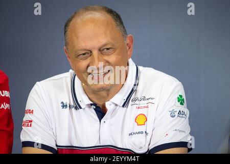 VASSEUR Frederic, Team principal de Alfa Romeo Racing, portrait conférence de presse pendant le championnat du monde de Formule 1 FIA 2019, Grand Prix d'Espagne, à Barcelone Catalunya du 10 au 12 mai - photo Antonin Vincent / DPPI Banque D'Images