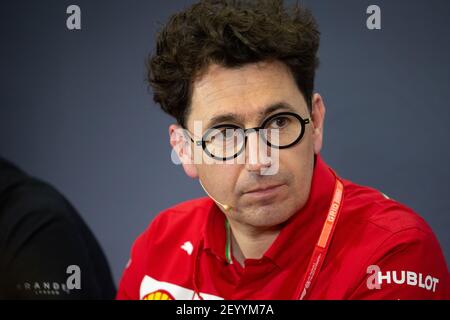 BINOTTO Mattia (ita), Team principal et Directeur technique de la Scuderia Ferrari, conférence de presse de portrait lors du championnat du monde de Formule 1 FIA 2019, Grand Prix d'Espagne, à Barcelone Catalunya du 10 au 12 mai - photo Antonin Vincent / DPPI Banque D'Images