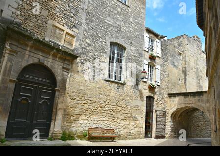 Vue extérieure du musée des Alpilles de style Renaissance, monument historique de Saint-Rémy-de-Provence, Bouches-du-Rhône France. Banque D'Images