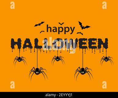 Happy Halloween bannière de texte Illustration de Vecteur