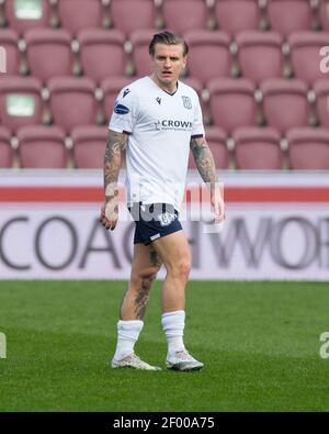 Tynecastle Park, Édimbourg, Royaume-Uni. 6 mars 2021. Scottish Championship football, Heart of Midlothian versus Dundee FC ; Jason Cummings of Dundee crédit : action plus Sports/Alay Live News Banque D'Images