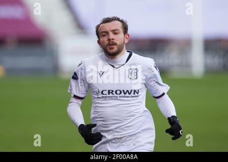 Tynecastle Park, Édimbourg, Royaume-Uni. 6 mars 2021. Scottish Championship football, Heart of Midlothian versus Dundee FC ; Paul McMullan of Dundee Credit: Action plus Sports/Alay Live News Banque D'Images