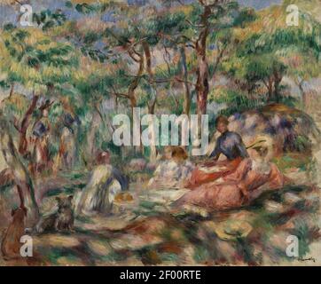 Pierre-Auguste Renoir - Picnic (le jeune sur l'herbe) Banque D'Images