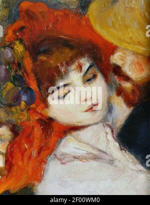 Pierre-Auguste Renoir - Suzanne Valadon - danse à Bougival - détail. Banque D'Images