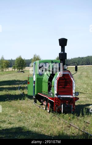 Pologne, Plocaczno, Wigry Narrow Gauge Railway, Podlasie voïvodeship. Banque D'Images