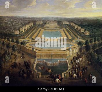 Pierre-Denis Martin - vue sur le Château de Marly Banque D'Images